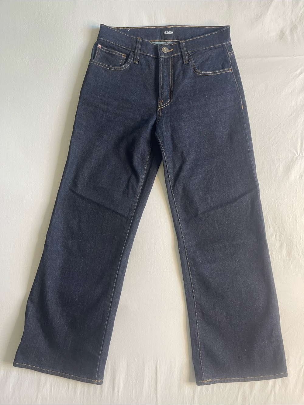 Hudson Rosalie High Rise Wide Leg Ankle Jeans Indigo Rinse Blue Womens 26